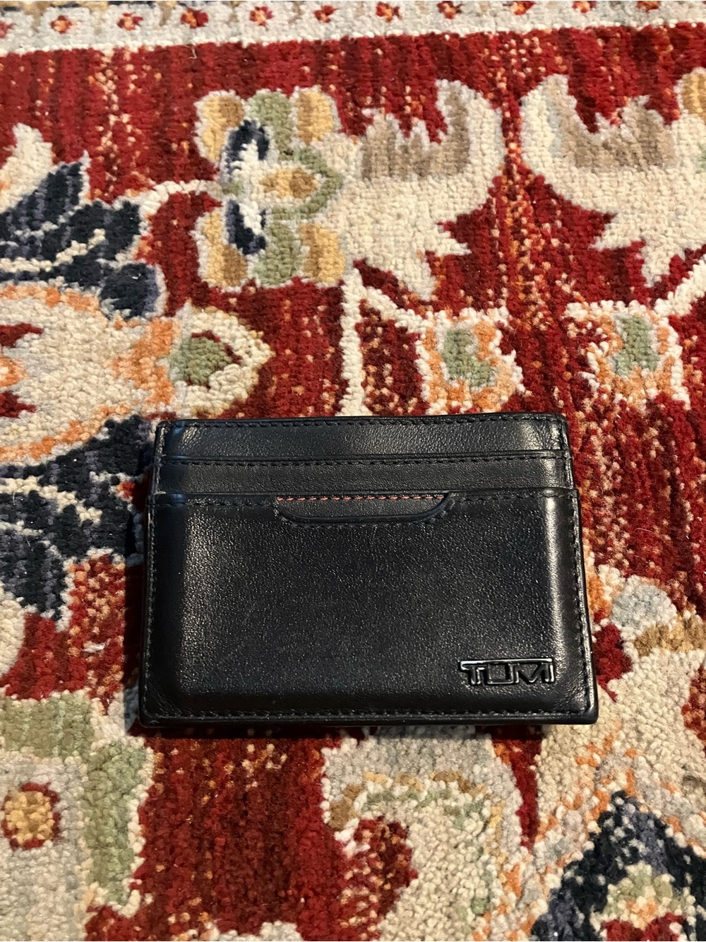 Tumi Money Clip Wallet Black Leather